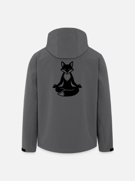 Meditating Fox Zen - Men’s Recycled Softshell Jacket by Stanley/Stella - anthracite