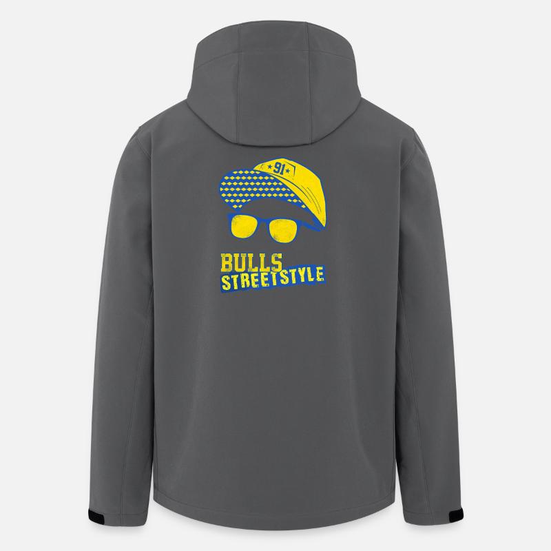 Bull Streetstyle Design - Recycelte Männer Softshell-Jacke von Stanley/Stella - Anthrazit