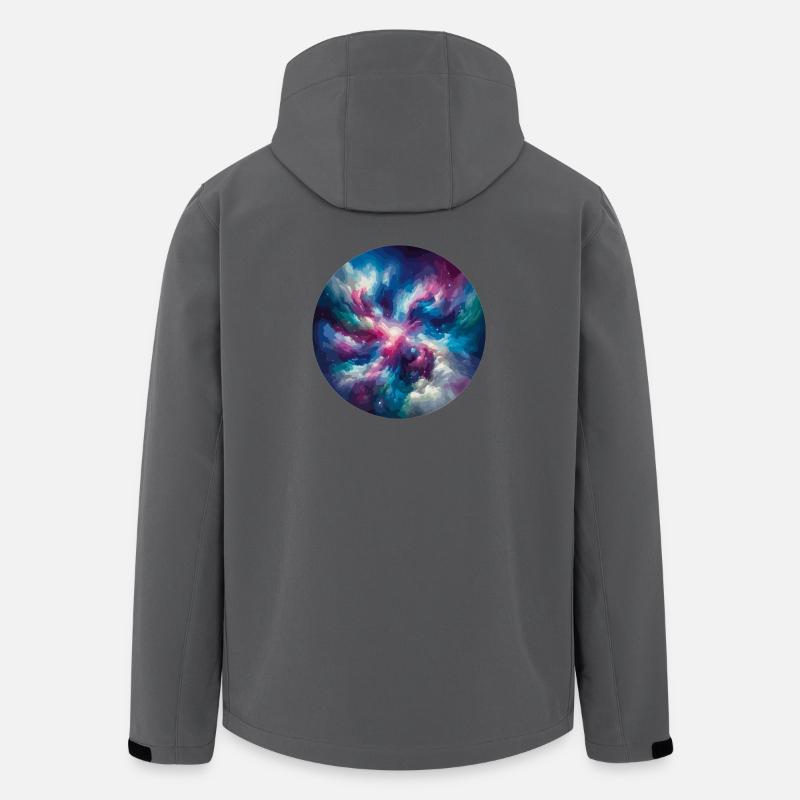 Galaktischer Farbkreis - Recycelte Männer Softshell-Jacke von Stanley/Stella - Anthrazit
