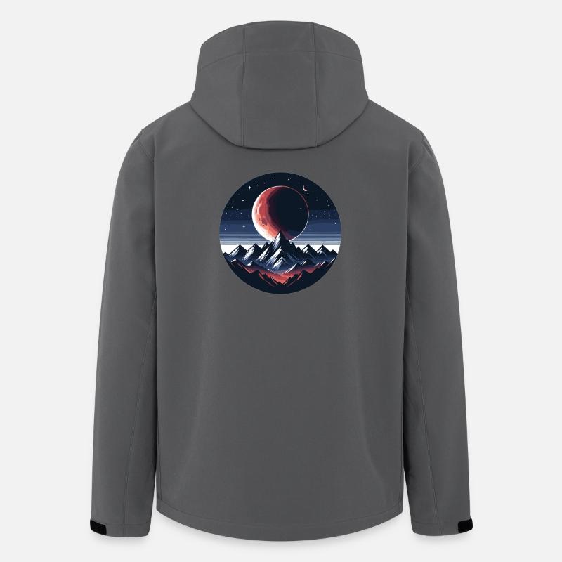 Moonlight over mountain range - Men’s Recycled Softshell Jacket by Stanley/Stella - anthracite