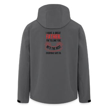 Beste Papa Geschenk Der Welt Für Besten Papa - Recycelte Männer Softshell-Jacke von Stanley/Stella - Anthrazit - Hinten - AI Model Male 185 light (185cm)