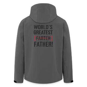 Meilleur pet de tous – Oups, je voulais dire papa - Veste softshell homme en polyester recyclé Stanley/Stella - charbon - Dos - AI Model Male 185 light (185cm)