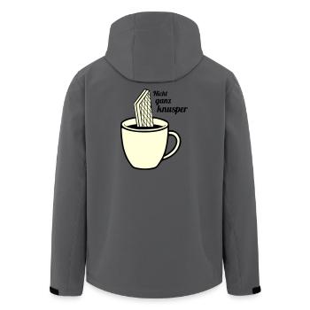 nicht ganz knusper - Recycelte Männer Softshell-Jacke von Stanley/Stella - Anthrazit - Hinten - AI Model Male 185 light (185cm)