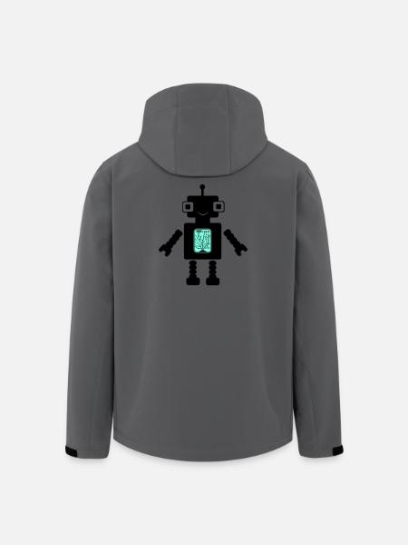 Robot Comic - Men’s Recycled Softshell Jacket by Stanley/Stella - anthracite