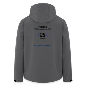 Friseur 25 Jahre Jubiläum 25. jähriges Jubilaeum - Recycelte Männer Softshell-Jacke von Stanley/Stella - Anthrazit - Hinten - AI Model Male 185 light (185cm)