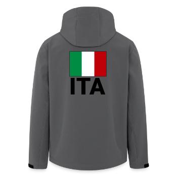Sporty Italy flag with ITA abbreviation - Men’s Recycled Softshell Jacket by Stanley/Stella - anthracite - Back - AI Model Male 185 light (185cm)