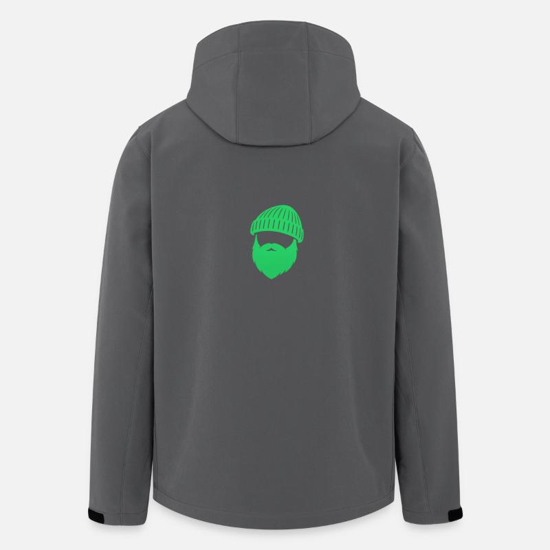 Beanie Bart Design – Maritimer Streetstyle - Recycelte Männer Softshell-Jacke von Stanley/Stella - Anthrazit