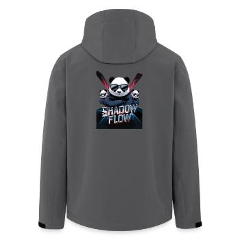  Shadow Flow Panda Crew Mit Coolen Sonnenbrillen - Recycelte Männer Softshell-Jacke von Stanley/Stella - Anthrazit - Hinten - AI Model Male 185 light (185cm)