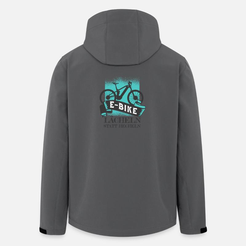E-Bike Spruch lustig - Recycelte Männer Softshell-Jacke von Stanley/Stella - Anthrazit