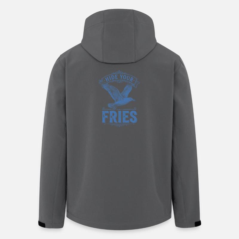 Versteck deine Pommes Vogel - Recycelte Männer Softshell-Jacke von Stanley/Stella - Anthrazit