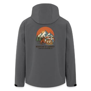 Mountain of Laundry – Outdoor Humor Berg Wäsche - Men’s Recycled Softshell Jacket by Stanley/Stella - anthracite - Back - AI Model Male 185 light (185cm)