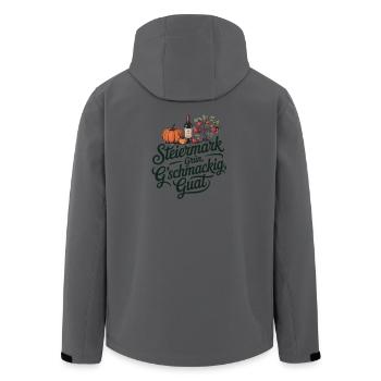  Steiermark Griin Gschmackig Guat Kürbis Apfelbaum - Recycelte Männer Softshell-Jacke von Stanley/Stella - Anthrazit - Hinten - AI Model Male 185 light (185cm)