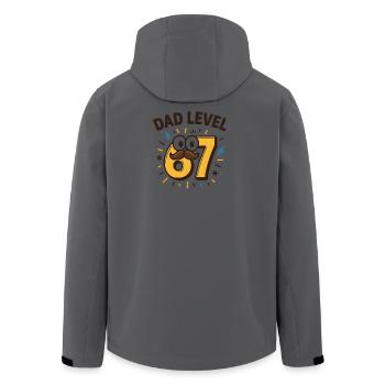 Dad Level 67 Six Seven Meme Vater Papa Humor  - Recycelte Männer Softshell-Jacke von Stanley/Stella - Anthrazit - Hinten - AI Model Male 185 light (185cm)