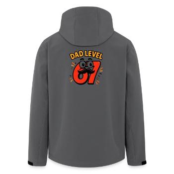 Dad Level 67 Six Seven Meme Vater Papa Humor  - Recycelte Männer Softshell-Jacke von Stanley/Stella - Anthrazit - Hinten - AI Model Male 185 light (185cm)