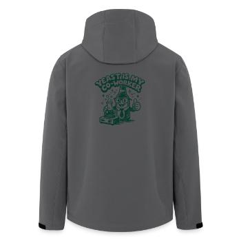 La levure est mon collègue | Humour de brasseur - Veste softshell homme en polyester recyclé Stanley/Stella - charbon - Dos - AI Model Male 185 light (185cm)