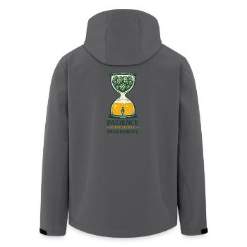 Geduld braut Geschmack | Hobbybrauen - Recycelte Männer Softshell-Jacke von Stanley/Stella - Anthrazit - Hinten - AI Model Male 185 light (185cm)