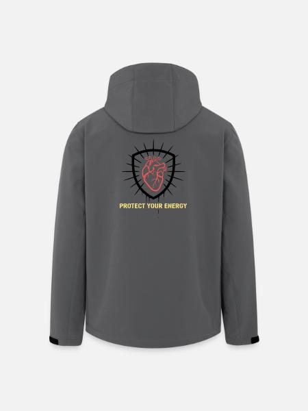 Protect Energy Heart Shield - Men’s Recycled Softshell Jacket by Stanley/Stella - anthracite