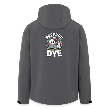 Prepare To Dye Funny Easter Saying - Men’s Recycled Softshell Jacket by Stanley/Stella - anthracite - Back - AI Model Male 185 light (185cm)