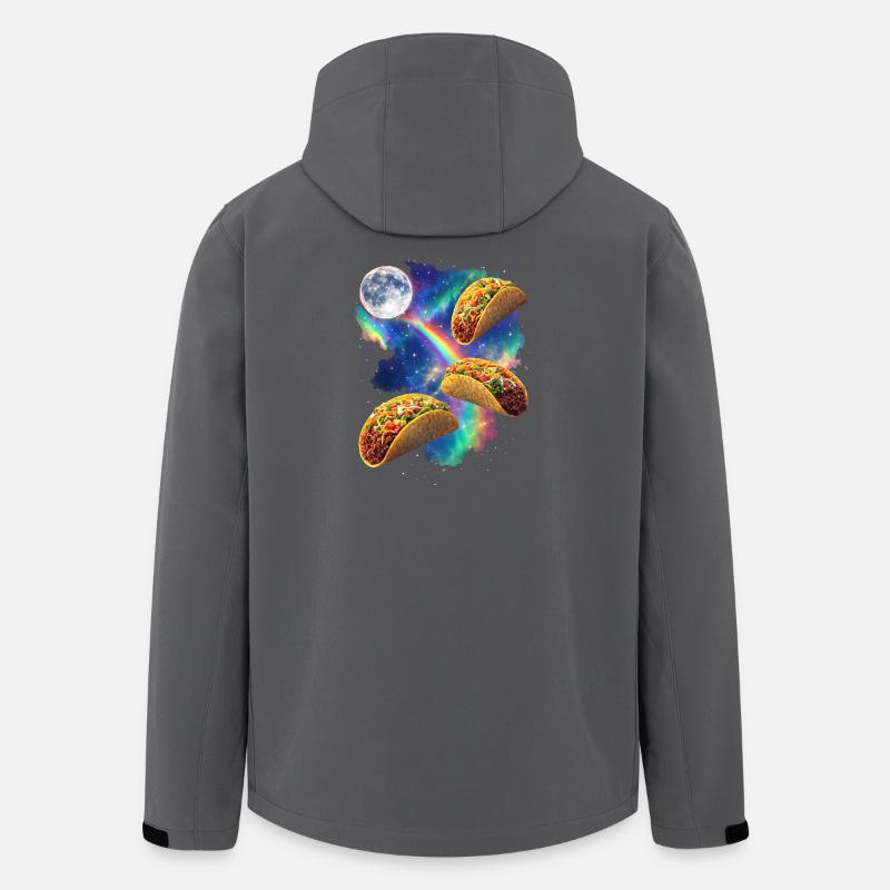 Kosmische Taco-Regenbogen - Recycelte Männer Softshell-Jacke von Stanley/Stella - Anthrazit