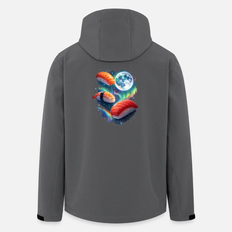 Kosmische Sushi-Nacht - Recycelte Männer Softshell-Jacke von Stanley/Stella - Anthrazit