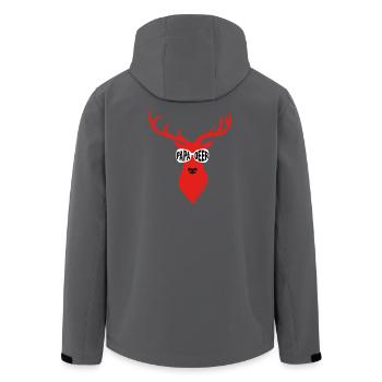 Papa Cerf avec des lunettes de soleil - Rouge - Veste softshell homme en polyester recyclé Stanley/Stella - charbon - Dos - AI Model Male 185 light (185cm)