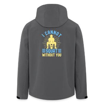 Fitness Fanatics Cannot Squat Without You - Recycelte Männer Softshell-Jacke von Stanley/Stella - Anthrazit - Hinten - AI Model Male 185 light (185cm)