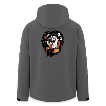 Kinomonster Popcorn Spaß - Recycelte Männer Softshell-Jacke von Stanley/Stella - Anthrazit - Hinten - AI Model Male 185 light (185cm)