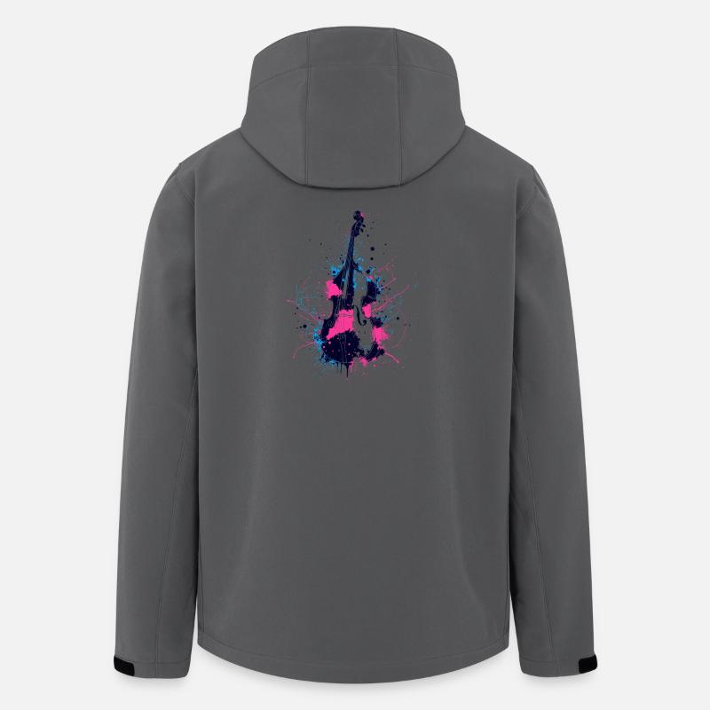 Art Kontrabass - Recycelte Männer Softshell-Jacke von Stanley/Stella - Anthrazit