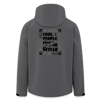 Cool people play Guitar black - Recycelte Männer Softshell-Jacke von Stanley/Stella - Anthrazit - Hinten - AI Model Male 185 light (185cm)