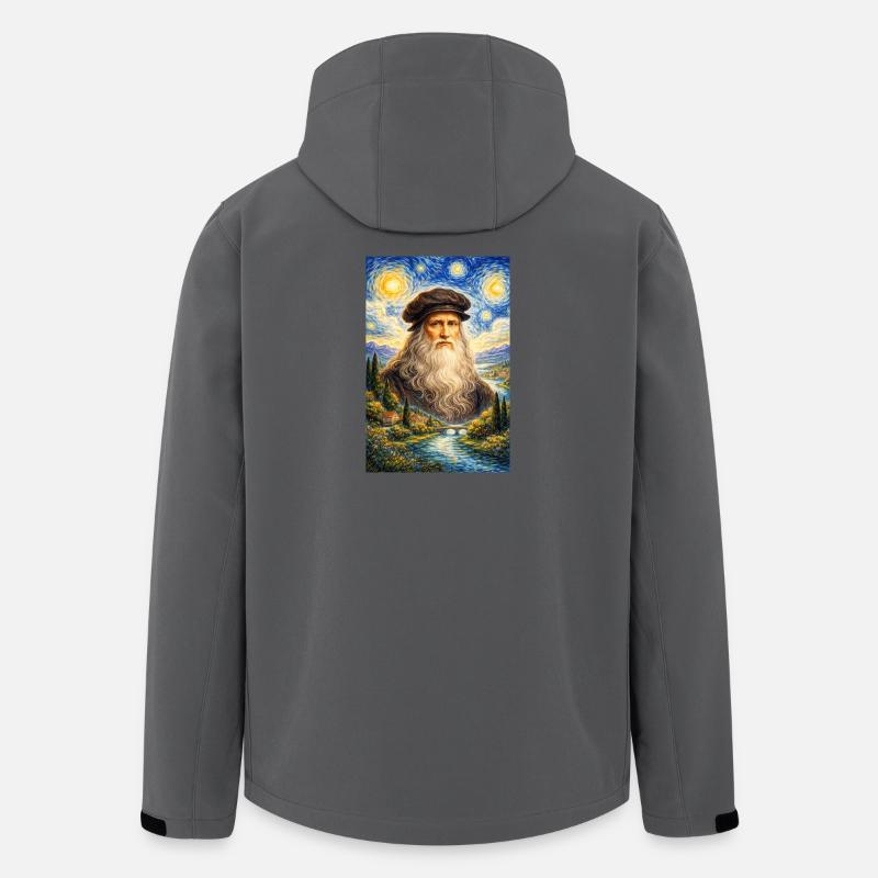 Leonardo da Vinci Sternennacht - Recycelte Männer Softshell-Jacke von Stanley/Stella - Anthrazit