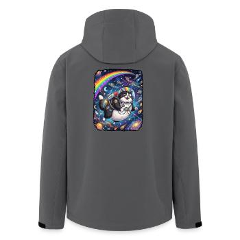 Univers du Chat Fou - Veste softshell homme en polyester recyclé Stanley/Stella - charbon - Dos - AI Model Male 185 light (185cm)