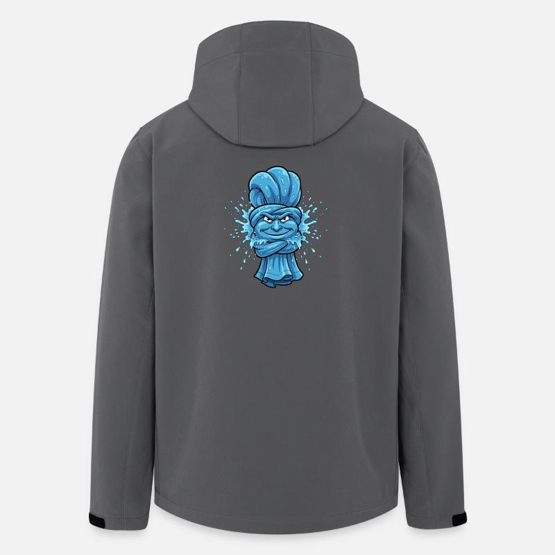 Serviette Ninja Bleue - Veste softshell homme en polyester recyclé Stanley/Stella - charbon