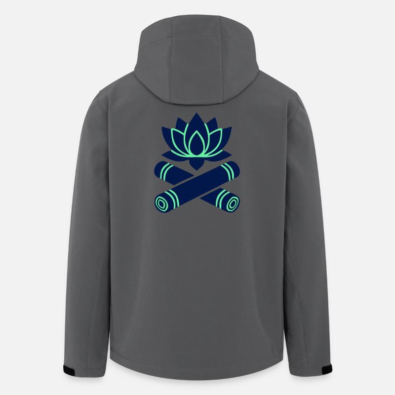 Lotusblüte Bambus Gekreuzt - Recycelte Männer Softshell-Jacke von Stanley/Stella - Anthrazit