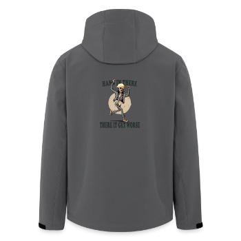 Durchhalten – Lustiges Skelett Humor Shirt - Recycelte Männer Softshell-Jacke von Stanley/Stella - Anthrazit - Hinten - AI Model Male 185 light (185cm)