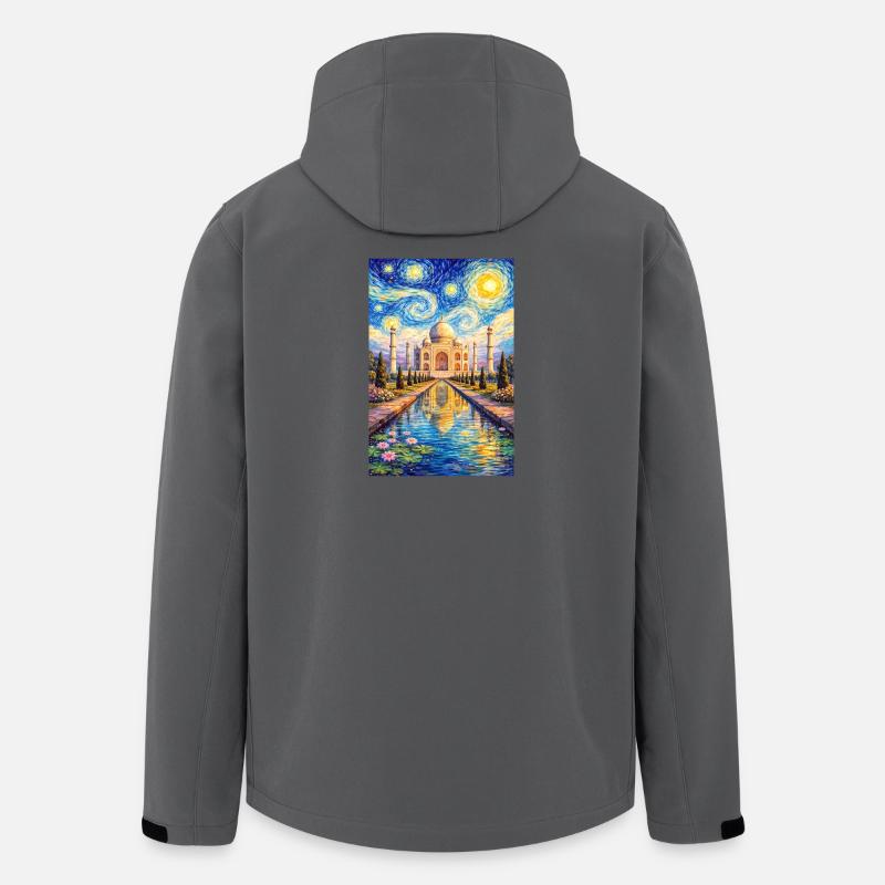 Taj Mahal Sternennacht Impression - Recycelte Männer Softshell-Jacke von Stanley/Stella - Anthrazit
