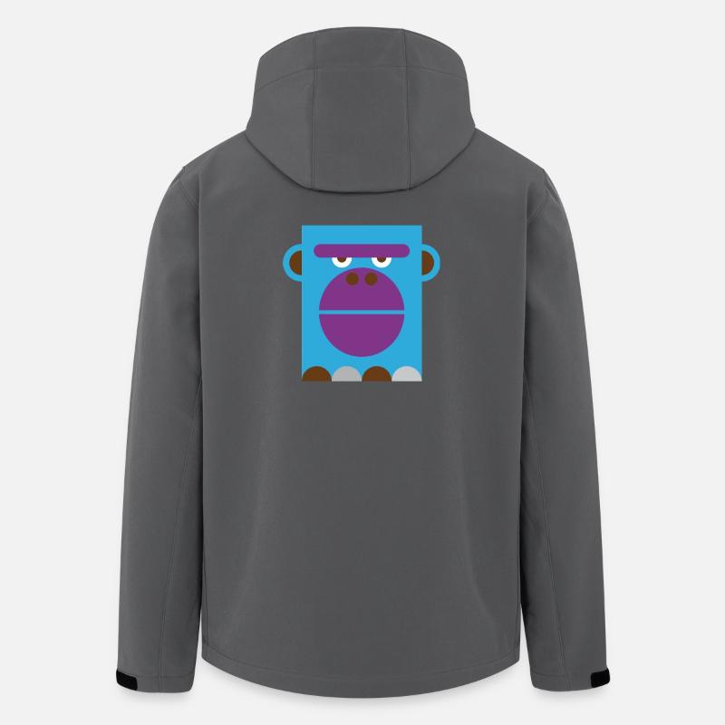 Gorilla - Recycelte Männer Softshell-Jacke von Stanley/Stella - Anthrazit
