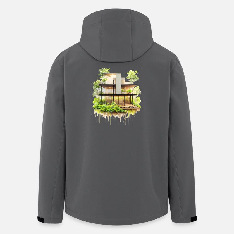 Luxus trifft Wildnis - Recycelte Männer Softshell-Jacke von Stanley/Stella - Anthrazit