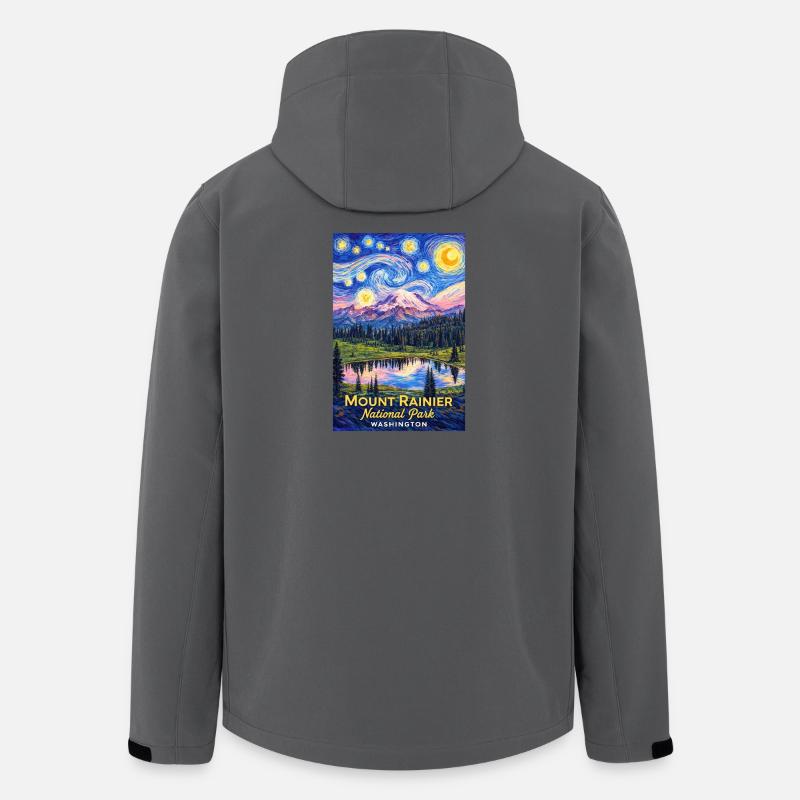 Mount Rainier National Park, Washington - Men’s Recycled Softshell Jacket by Stanley/Stella - anthracite
