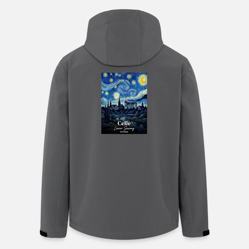 Celle Germany Sternennacht - Recycelte Männer Softshell-Jacke von Stanley/Stella - Anthrazit
