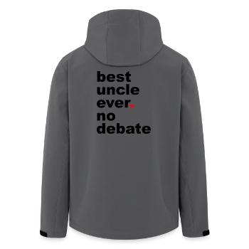 Bester Onkel-Slogan - Recycelte Männer Softshell-Jacke von Stanley/Stella - Anthrazit - Hinten - AI Model Male 185 light (185cm)