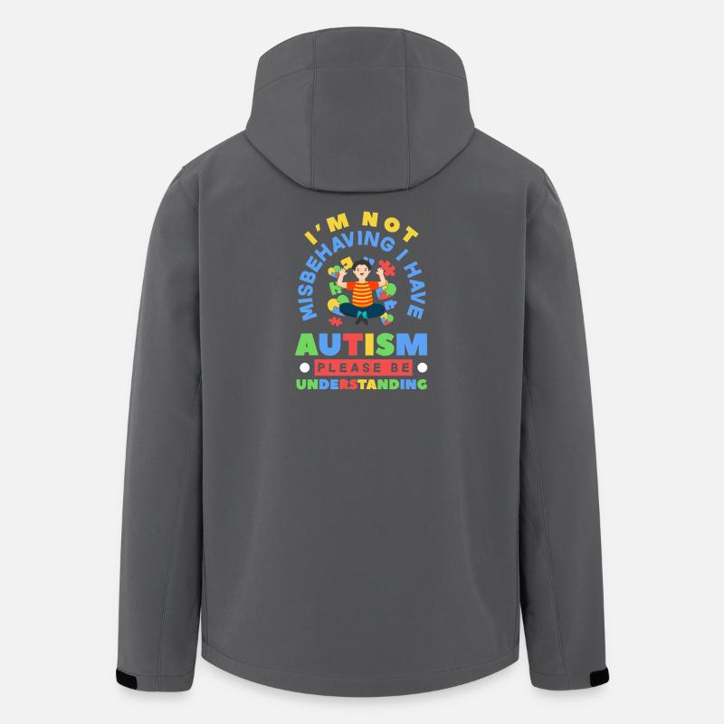 Compréhension de l’autisme : Puzzle Hearts - Veste softshell homme en polyester recyclé Stanley/Stella - charbon