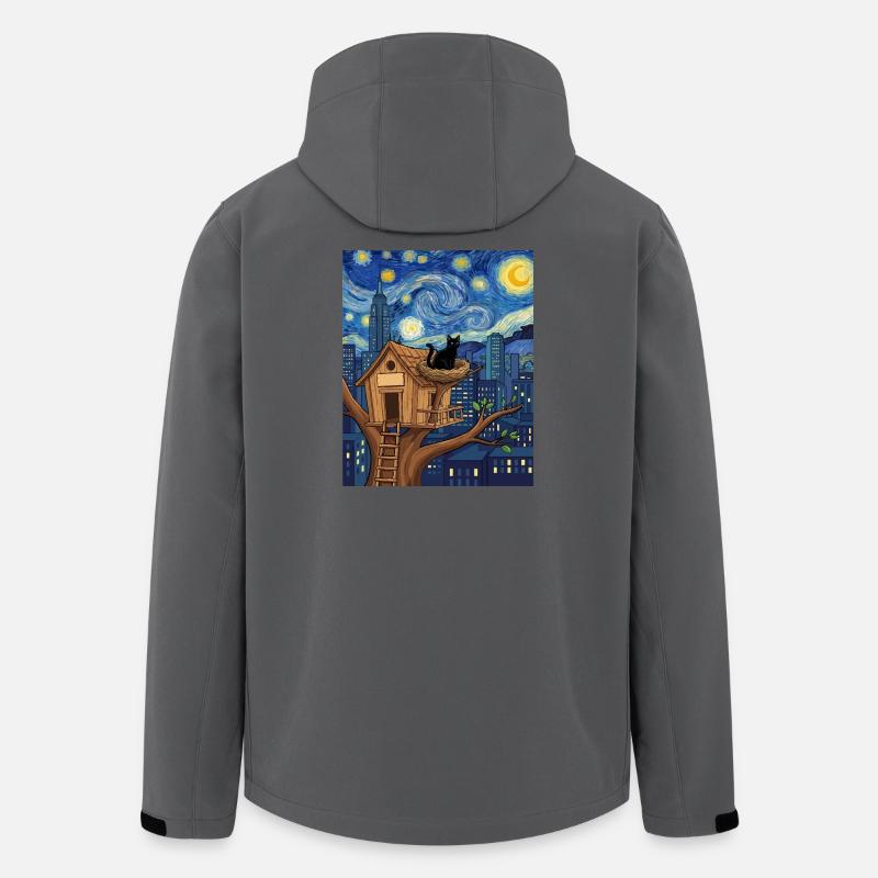 Midnight City Katzenbaumhaus - Recycelte Männer Softshell-Jacke von Stanley/Stella - Anthrazit
