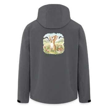 Auf, Um Den Herrn Zu Preisen Christ Hase - Recycelte Männer Softshell-Jacke von Stanley/Stella - Anthrazit - Hinten - AI Model Male 185 light (185cm)