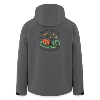 Golf Humor On My Way To Making Bad Decisions  - Recycelte Männer Softshell-Jacke von Stanley/Stella - Anthrazit - Hinten - AI Model Male 185 light (185cm)