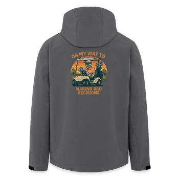 Golf Humor On My Way To Making Bad Decisions  - Recycelte Männer Softshell-Jacke von Stanley/Stella - Anthrazit - Hinten - AI Model Male 185 light (185cm)