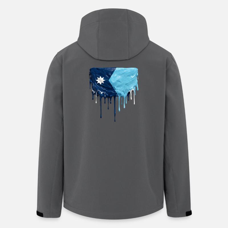 Tropfende Flagge von Minnesota - Recycelte Männer Softshell-Jacke von Stanley/Stella - Anthrazit