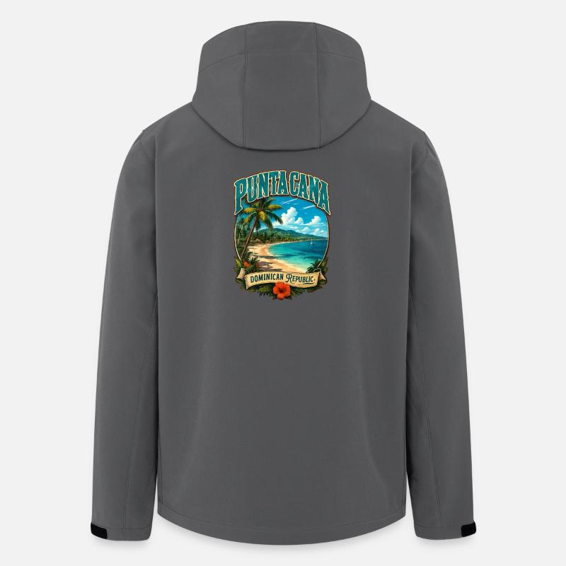 Punta Cana, Dominican Republic Beach - Men’s Recycled Softshell Jacket by Stanley/Stella - anthracite