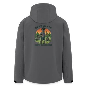 Golf Humor On My Way To Making Bad Decisions  - Recycelte Männer Softshell-Jacke von Stanley/Stella - Anthrazit - Hinten - AI Model Male 185 light (185cm)
