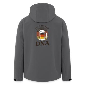 La bière allemande dit drôle - Veste softshell homme en polyester recyclé Stanley/Stella - charbon - Dos - AI Model Male 185 light (185cm)