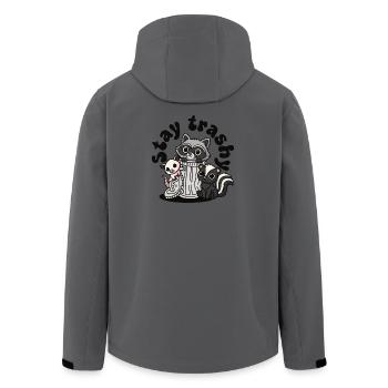 Stay Trashy Raccoon Opossum Skunk - Men’s Recycled Softshell Jacket by Stanley/Stella - anthracite - Back - AI Model Male 185 light (185cm)